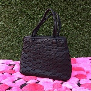 Vintage 1960’s *Koret* Black Satin Handbag~